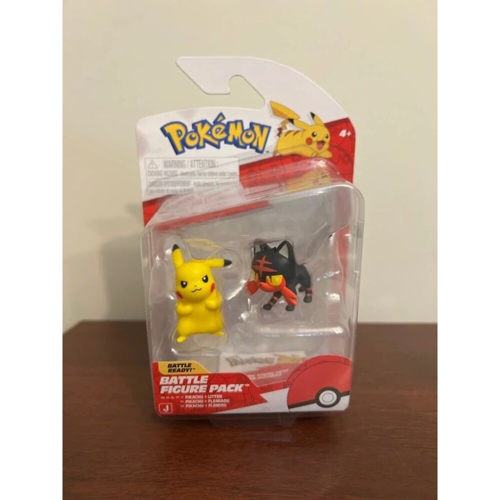 Pikachu & Litten Pokemon Battle Ready Jazwares Figure Pack